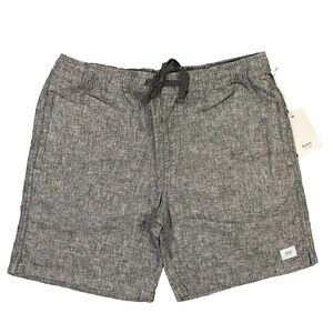 Katin Isaiah Local Short Mens Medium Blue Chambray Cotton Linen Blend Beach NWT